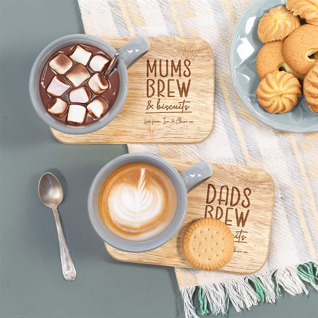 Personalised Tea & Biscuit Board - Brew & Biscuits